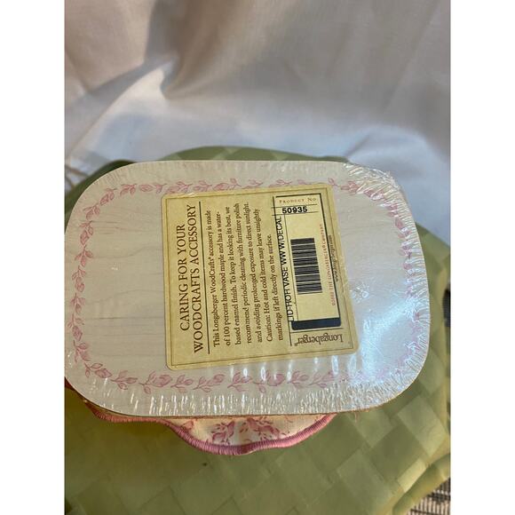 Longaberger 2004 Horizon of Hope /A.C.S. Basket w/Liner, Protector, Lid & Tie-On - Picture 5 of 16